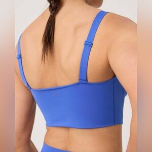 OFFLINE by Aerie Periwinkle Powder Blue Real Me Ribbed Longline Sports Bra - XL